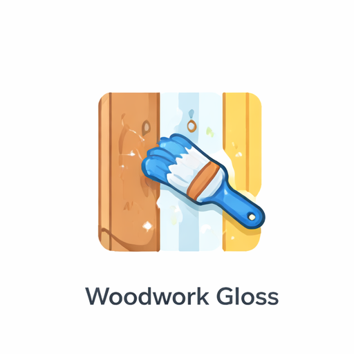 Woodwork and gloss painting icon