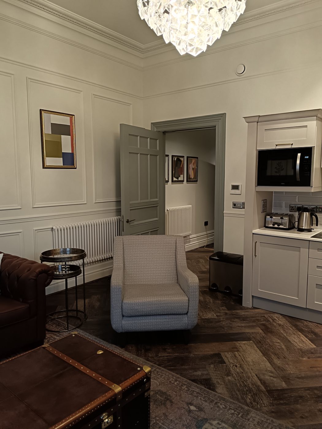 Interior painting of bank apartments in Portrush by Swanson Decor